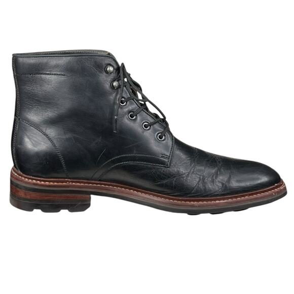 Johnston & Murphy Men’s Welch Black Leather Chukka Boot Size US 10 - Picture 4 of 11